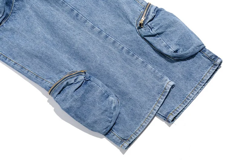 

IEFB High Street Loose Wide Leg Straight Jeans 2021 Men's Hip Hop Trousers Work Clothes Big Pocket Wash Daddy Denim Pants 9Y7287
