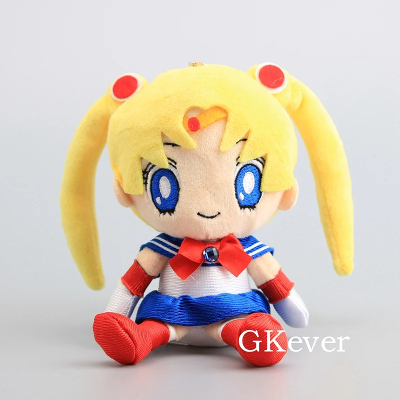 

7 Pcs/set 17-20 cm Sailor Moon Queen Serenity Sailor Chinbi moon Venus Jupiter Mercury Plush Toys Doll Peluche Women Kids Gift