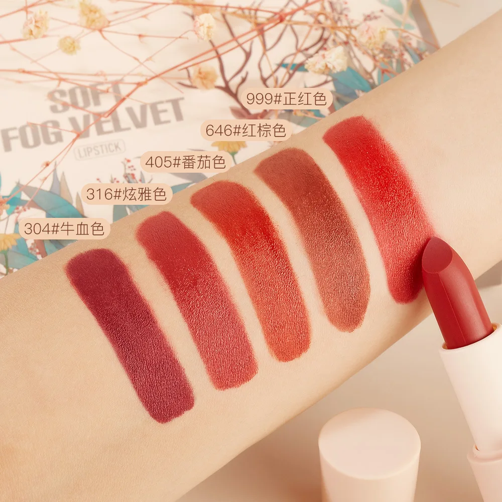 5 шт./компл. корейский стиль цветов мягкая противотуманная бархатная матовая