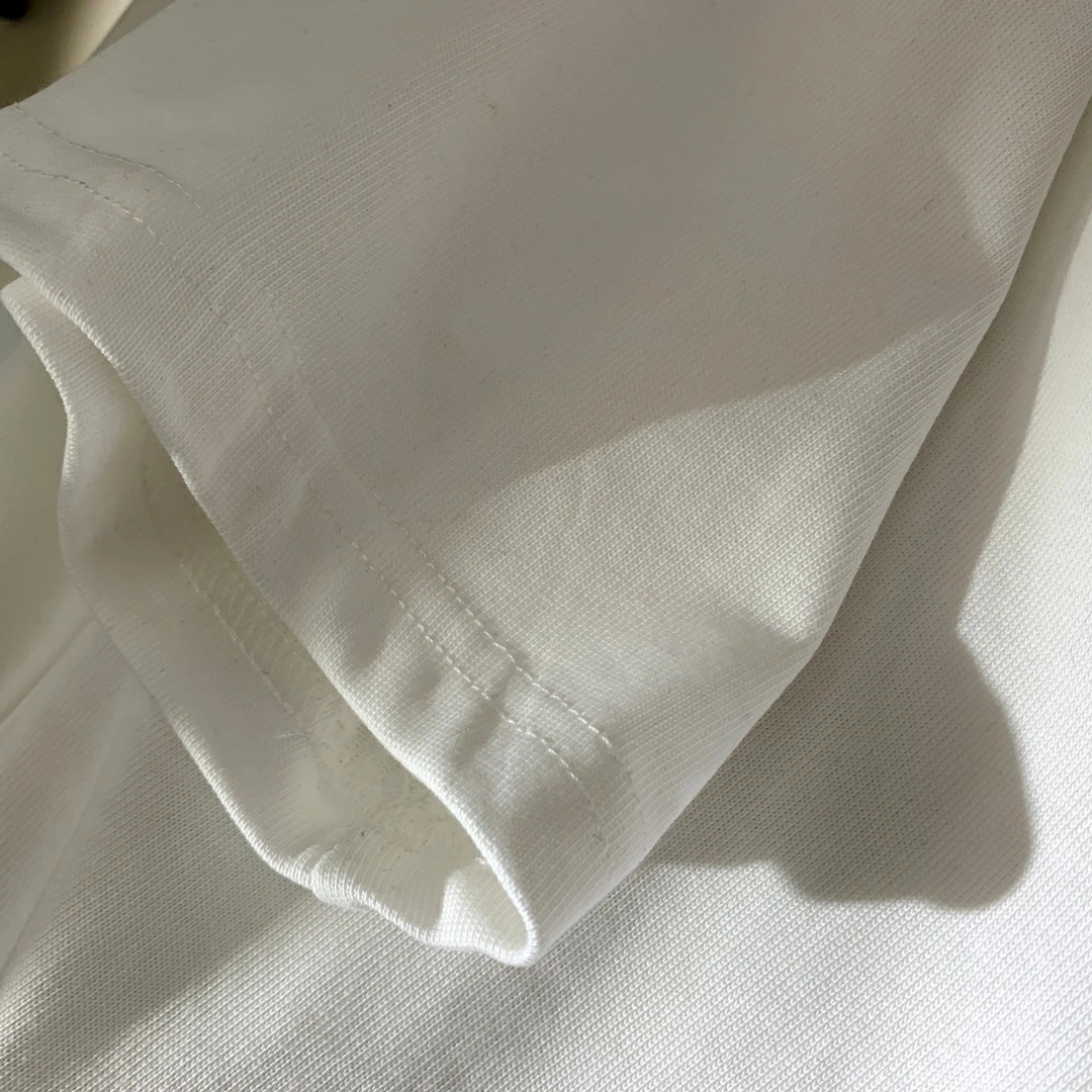 

white summer tee unisex Letter Print scissors picture Fashion Classic Brand Luxury Design Versatile women men black T-shirt B1