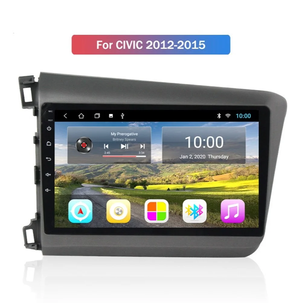 

Android 10.0 System Quard Core 2G+32G WIFI HD 1024*600 Car GPS Nagavition For HONDA CIVIC 2012-2015 Car Radio GPS Player