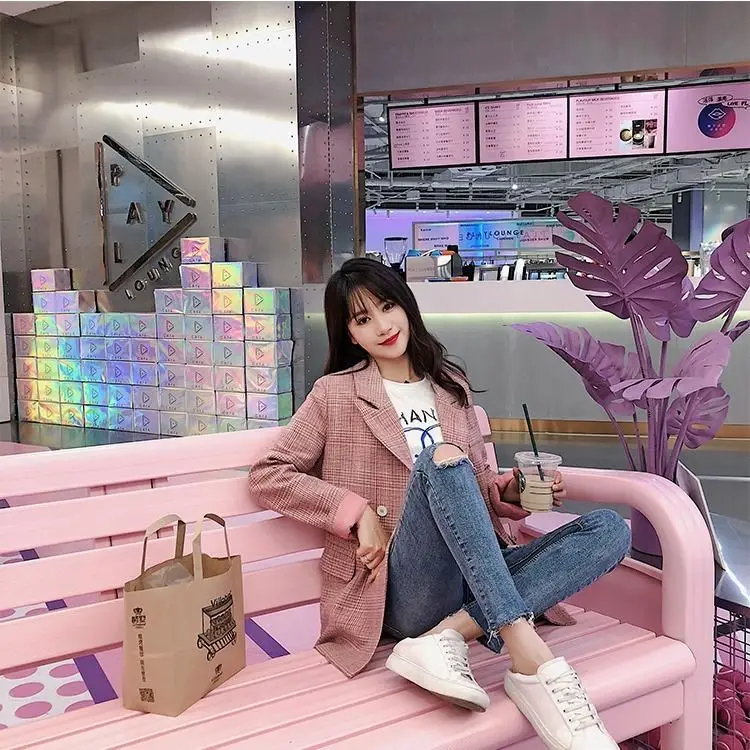 Весна 2020 Женский блейзер HStar с английским воротником офисный женский официальный