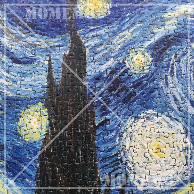 Звездная ночь пластиковые головоломки 1000 штук игрушки Ван Гог художественная