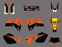 0392 new team graphics with matching backgrounds sticker for ktm exc 250 300 350 400 520 mxc 200 300 2001 2002