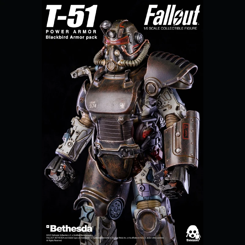 Threezero 3Z0179 1/6 Fallout- T-51 черный бронированный комплект Power Armor в наличии | Игрушки и
