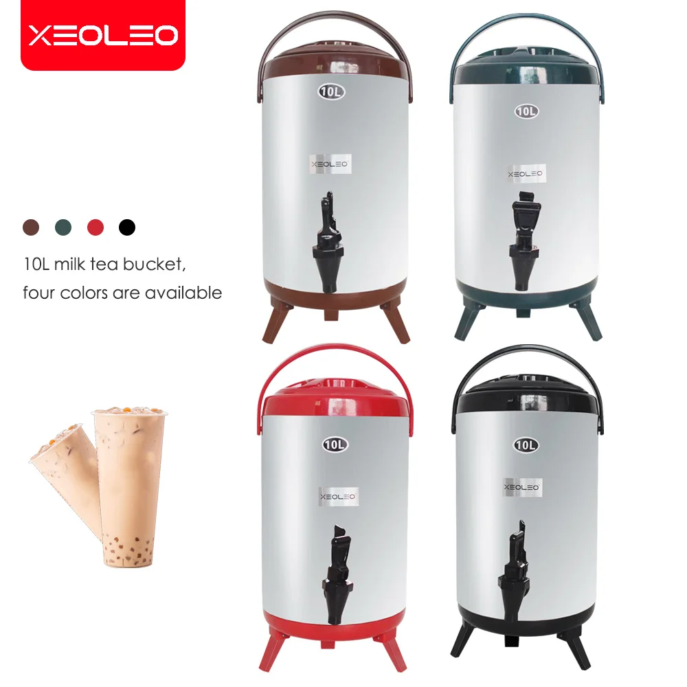 XEOLEO Bubble tea изоляции бочонок для хранения 10L ведро из нержавеющей стали