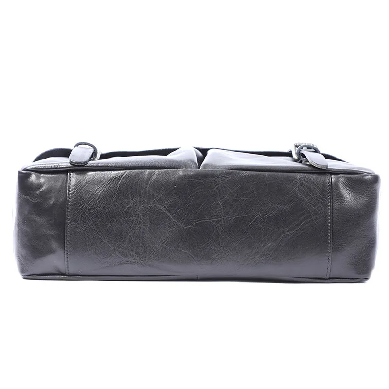 Classic men's genuine leather briefcase first layer cowhide portable bag mail large capacity shoulder messenger bag computer bag