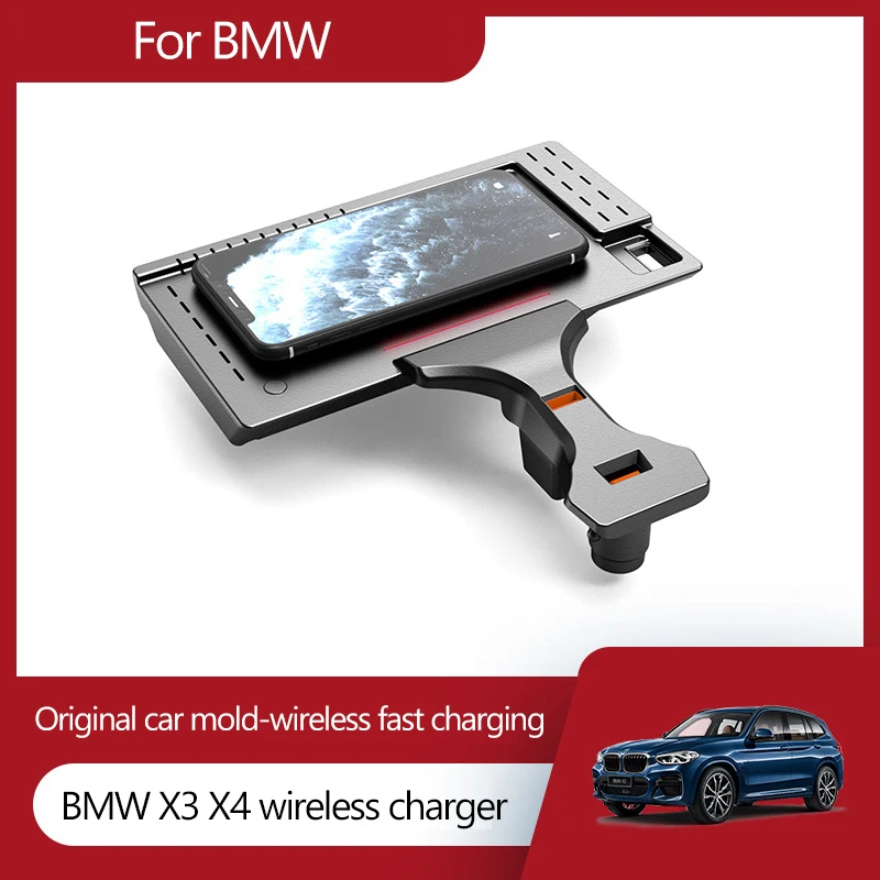 15w car mobile phone wireless charger for bmw 3456 series x3 x4 x5 x6 accessories central control modification parts free global shipping