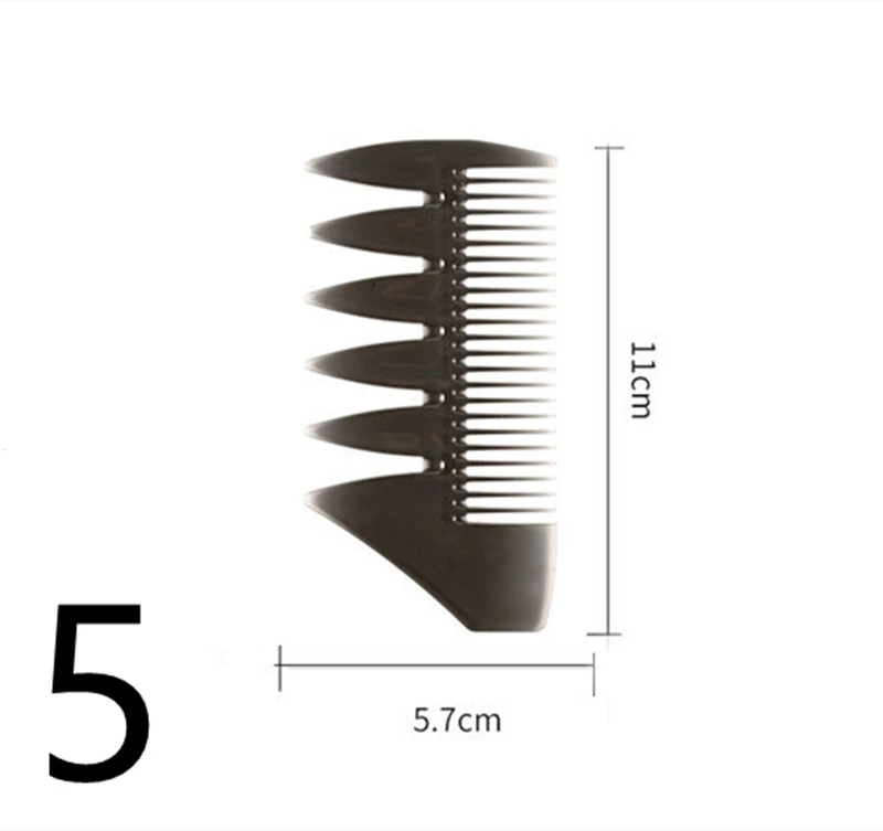 

Two-sided Handle Grip Large Tooth Detangling Curly Hair Comb Back Head Styling Beard Oil Comb Men Hairdressing Wide Teeth Comb