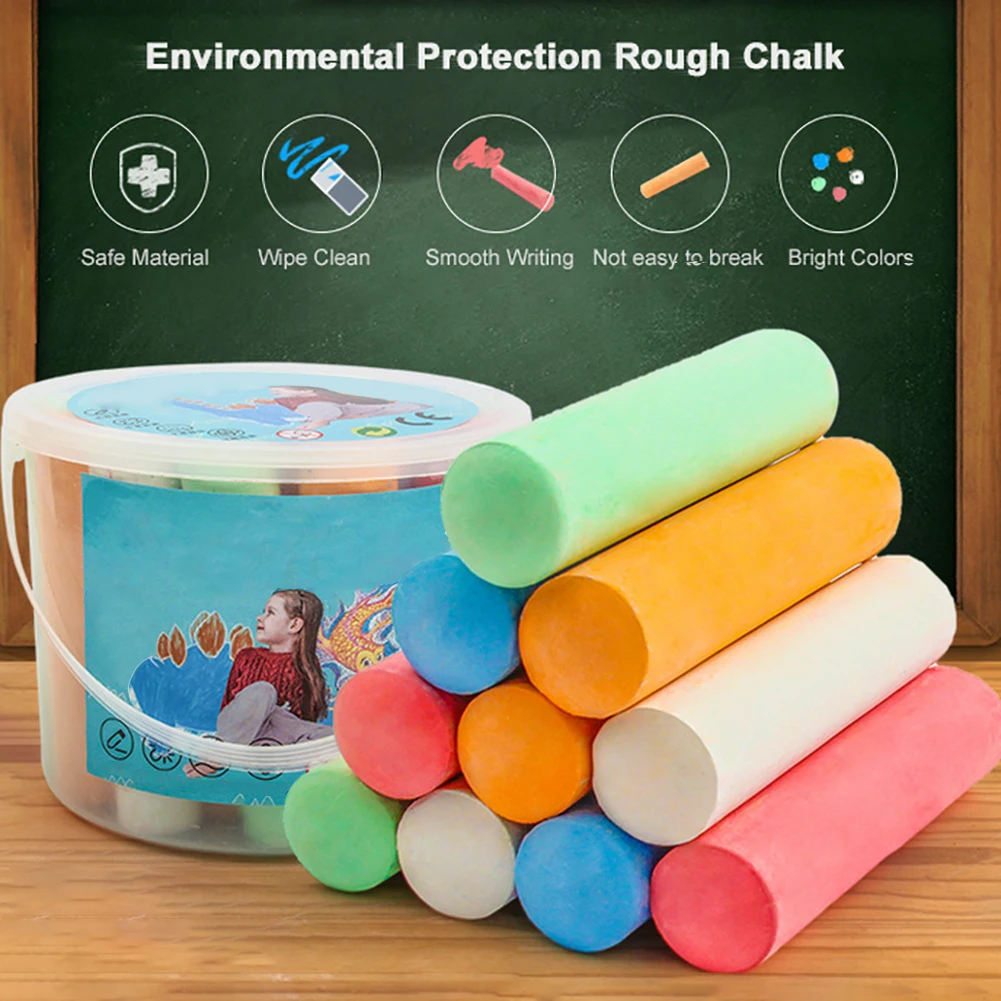 20 шт. 5 цветов мелки-ручки без пыли мелки для рисования доски 6 стационарные