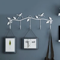 birds metal wall coat rack and hat rack multi function mounted hook hangers for livingroom bedroom wrought iron coat hook