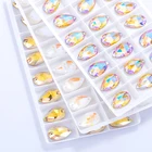 Стеклянные стразы K9, цветные стразы в форме слезы, для украшения, свадебного платья