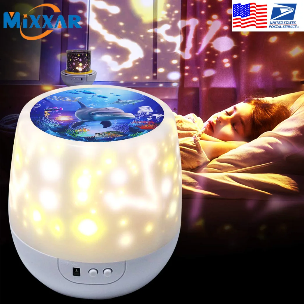 

ZK20 Dropshipping Night Lights Projector for Kids Rotation Moon Star Light Boys Girls Kids Bedroom Birthday Christmas Gift