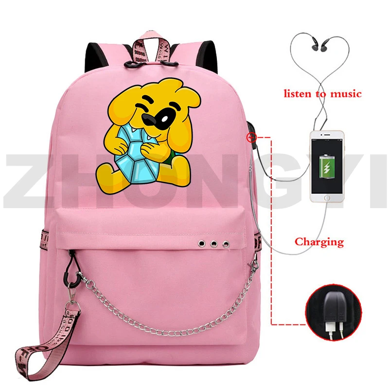 

Anime Print Mikecrack Backpack Compadretes Cartoon Student Mens Bookbag USB Charging Anti-theft Los Compas High Quality Lady Bag