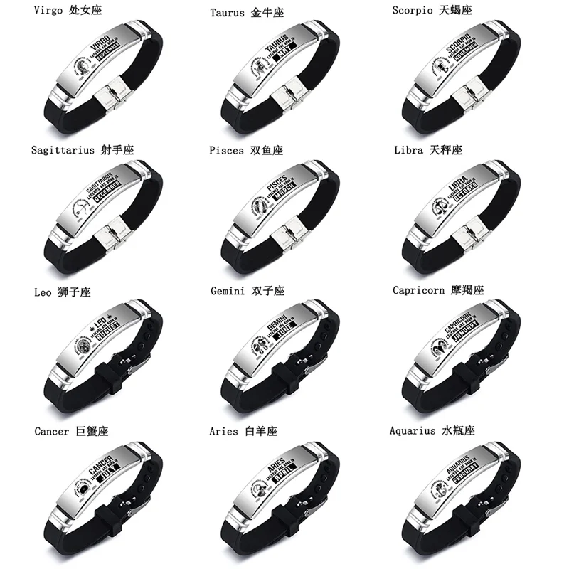 Знак зодиака Таурус Близнецы раковые браслеты ювелирные изделия из нержавеющей