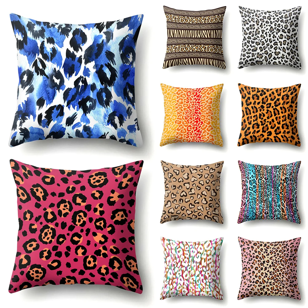 45x45 см наволочка с леопардовым принтом для дивана спальни автомобиля кафе офиса