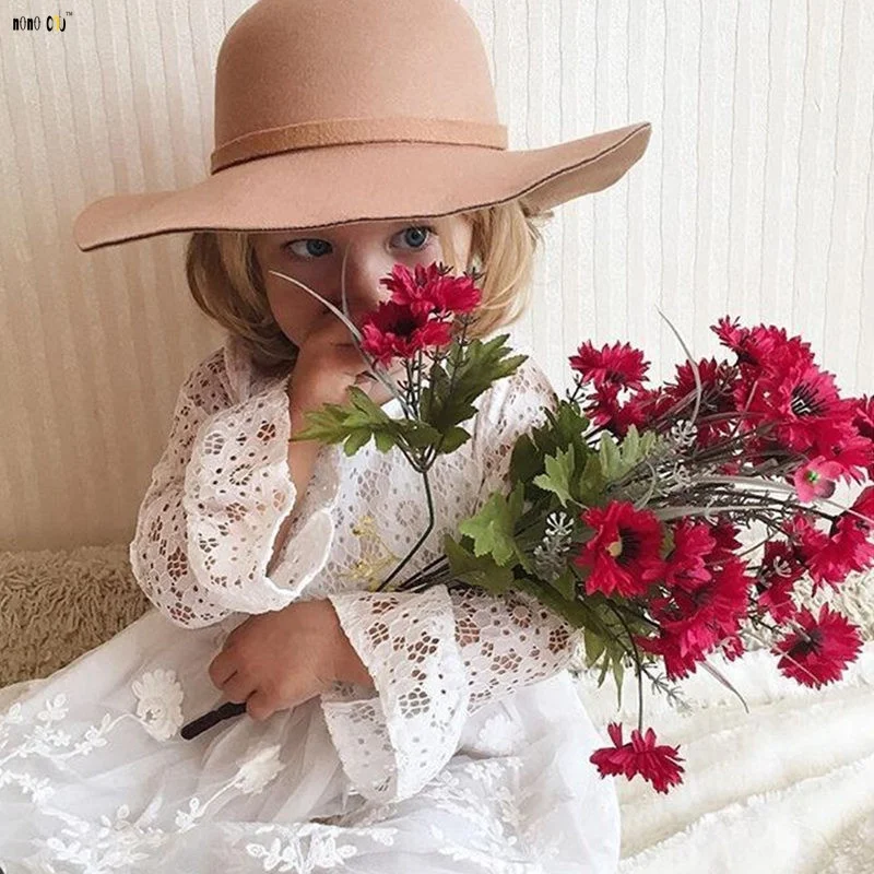 Осень 2019 кружевная Одежда для девочек милые элегантные платья принцессы