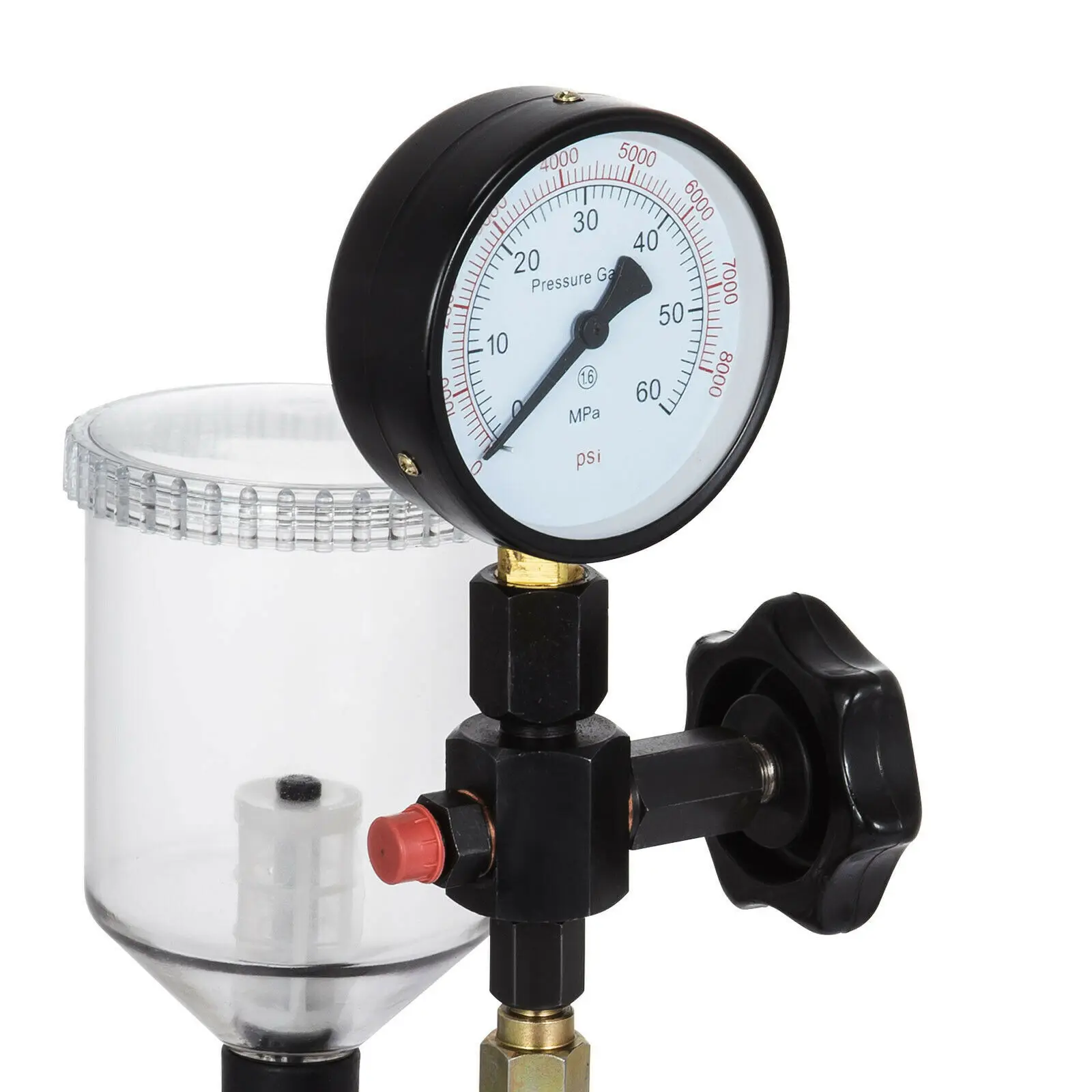 

600-8000 PSI BAR Diesel Injector Nozzle Tester Pop Pressure Tester Dual Scale
