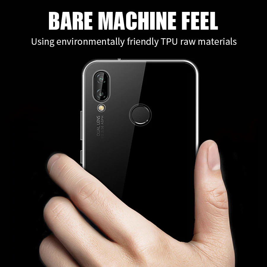 Силиконовая мягкая прозрачная Задняя накладка чехла из ТПУ для Honor V30 20 Pro Чехол для телефона Y6 Y9 чехол тонкий прозрачный для huawei Honor 9X20