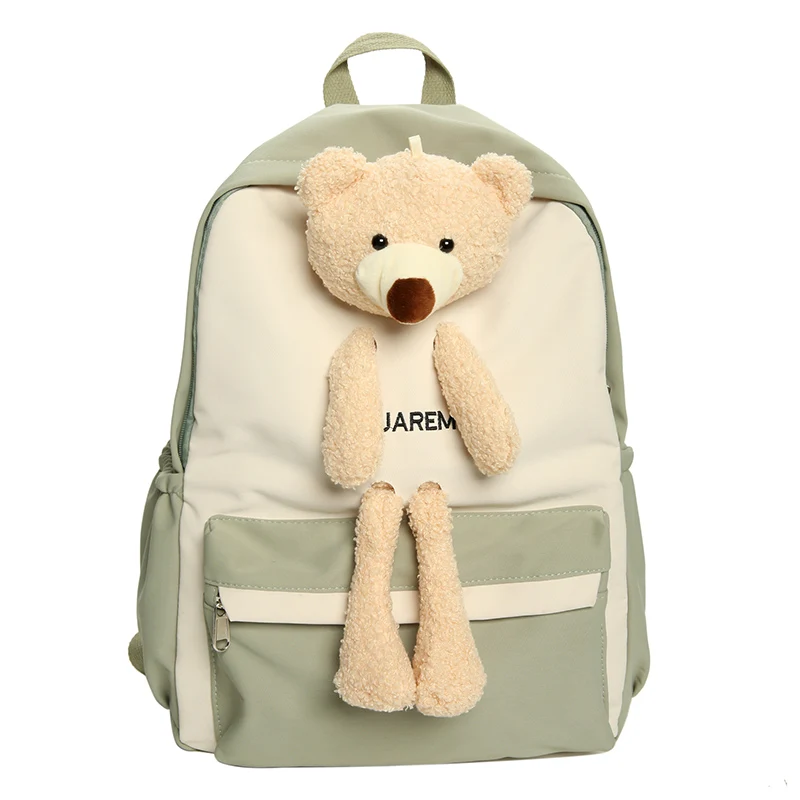 Женский рюкзак с подвеской в виде большого медведя для девочек