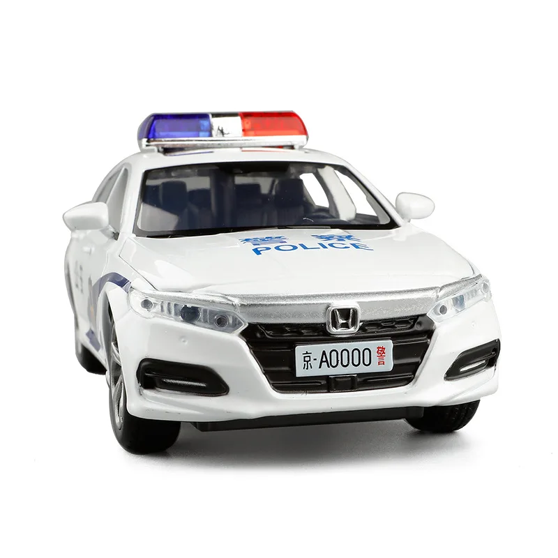 Автомобиль полицейский Honda Accord из сплава с сиреной со звуком и светом игрушечный