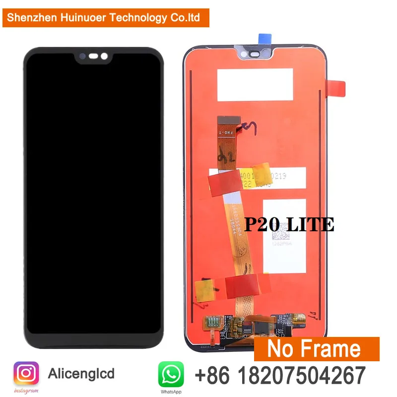 ЖК-дисплей для huawei P20 Lite ЖК-экран с рамкой кодирующий преобразователь сенсорного