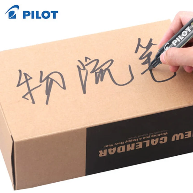 Маркировочная ручка PILOT для жирной кожи 400 черная водонепроницаемая не выцветает