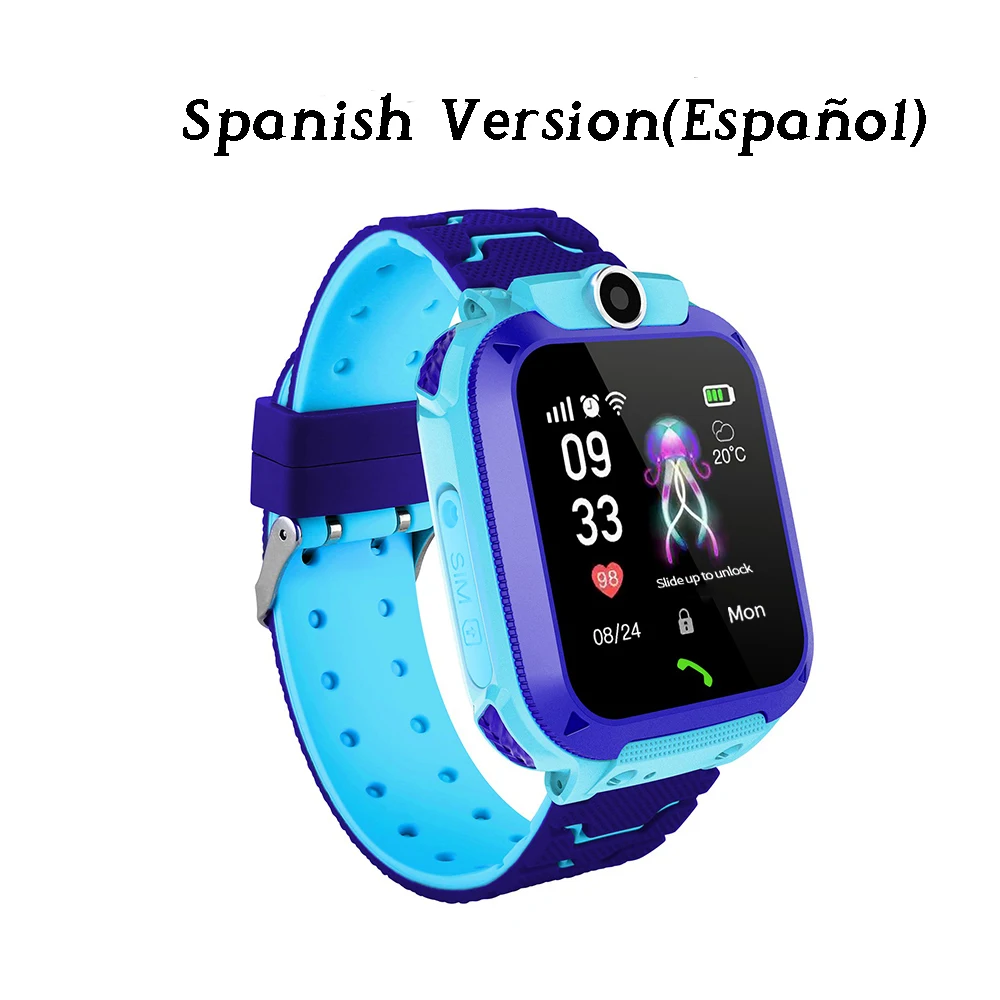 Детские Смарт часы Q12 глубокая водонепроницаемость SOS кнопка нажатия телефона