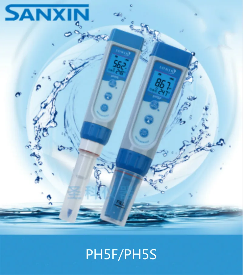 

PH-метр. Пенетрометр Шанхая Sanxin ph5s/ph5f; pH-метр ph5s для пищевых продуктов и почвы; pH-тест плоского объекта ph5f.