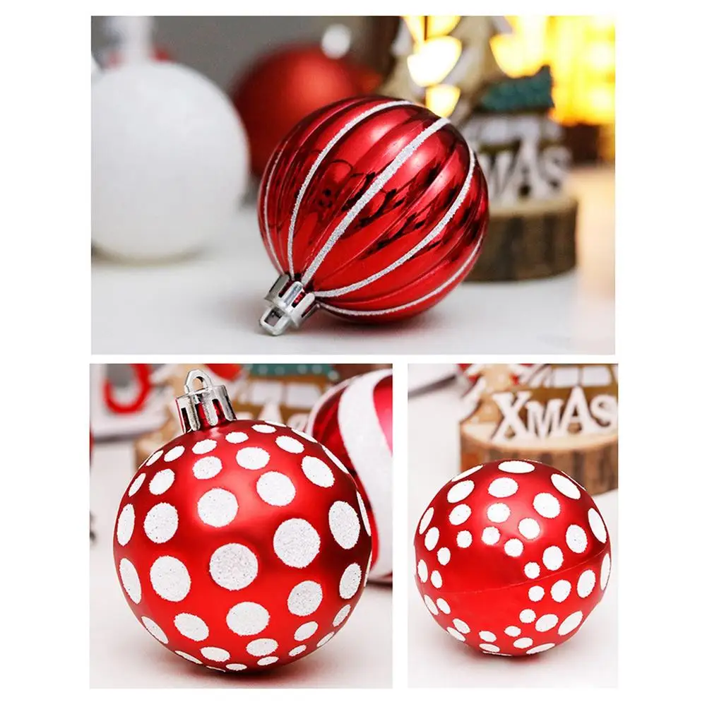 

30 PCS Christmas Tree Balls Ornament Colorful Color Painted Christmas Baubles Decorations For Party Wedding Christmas Decor