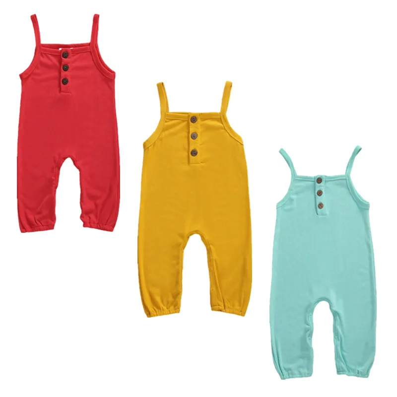 Новый однотонный комбинезон для маленьких девочек 3 цветов боди летняя одежда