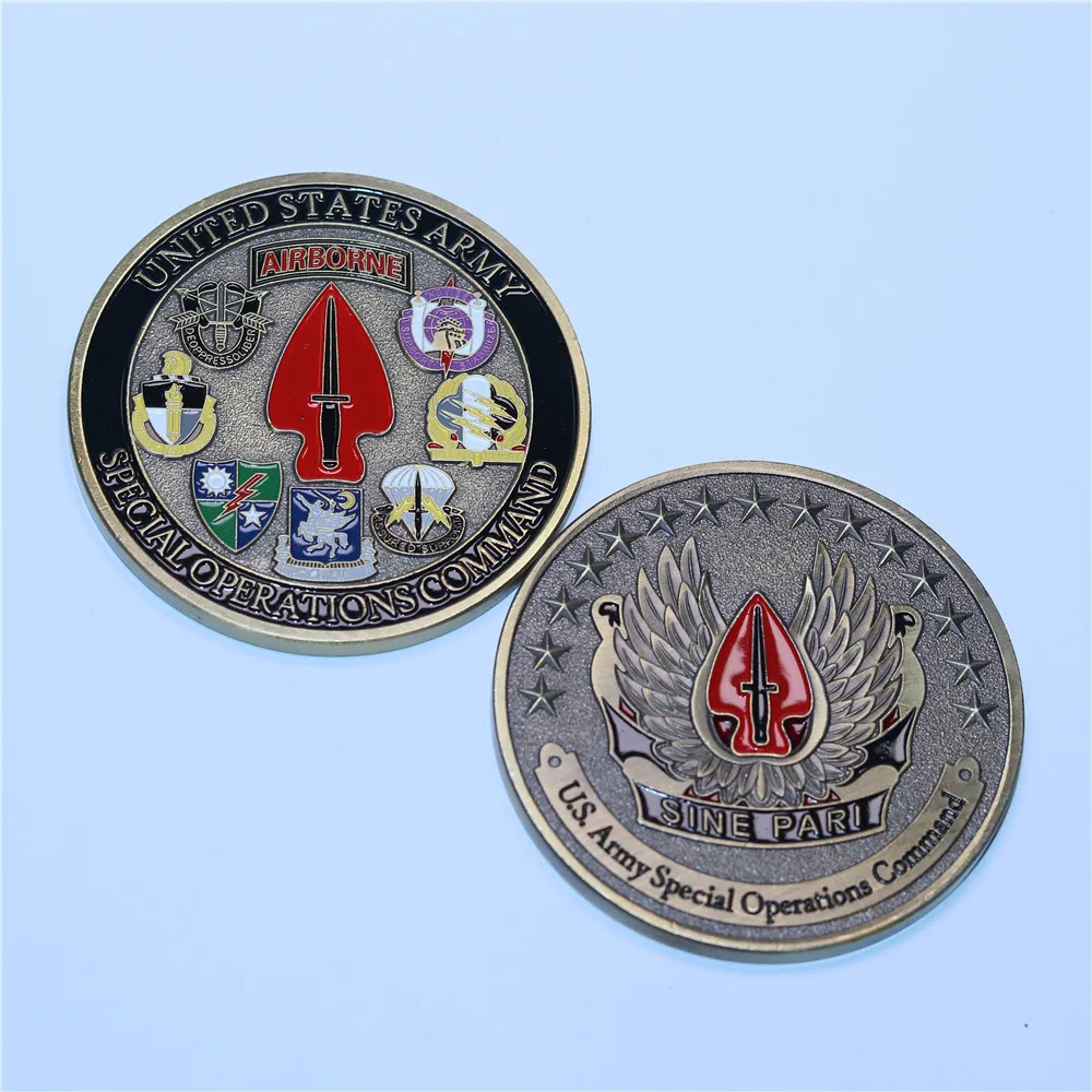 

Free Shipping 1pcs/lot,US ARMY SPECIAL OPERATIONS COMMAND SINE PARI COIN