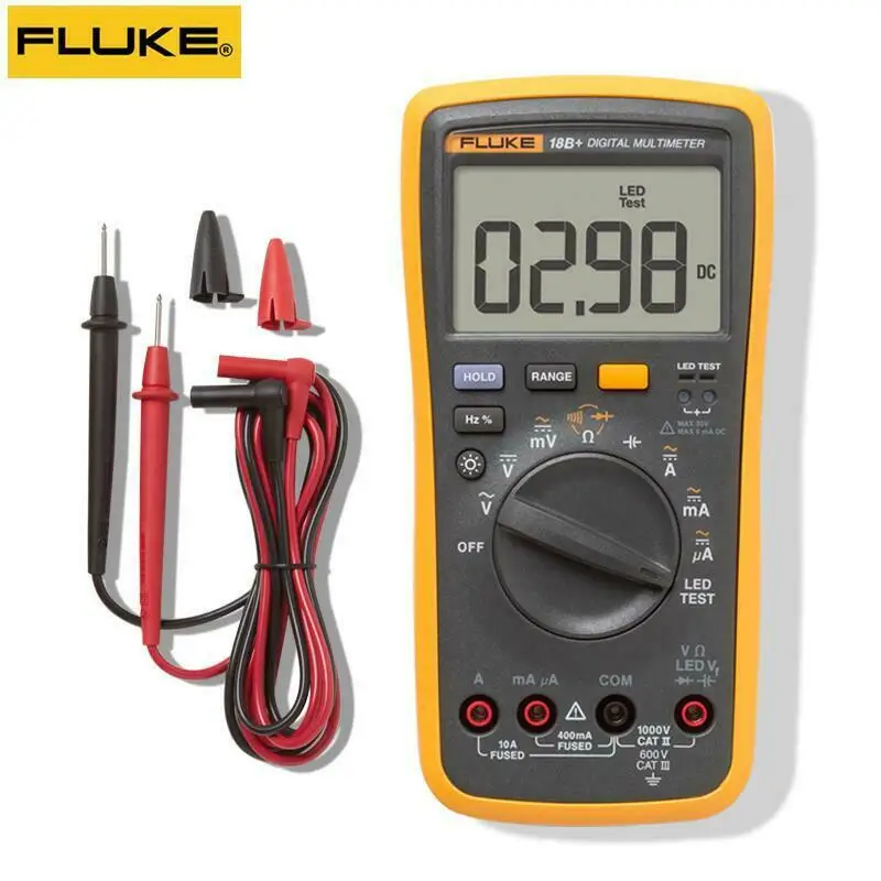 Мультиметр Fluke 15B +/Fluke 17B 18B +/Fluke12E + цифровой мультиметр DMM AC/DC/R/C проверка напряжения