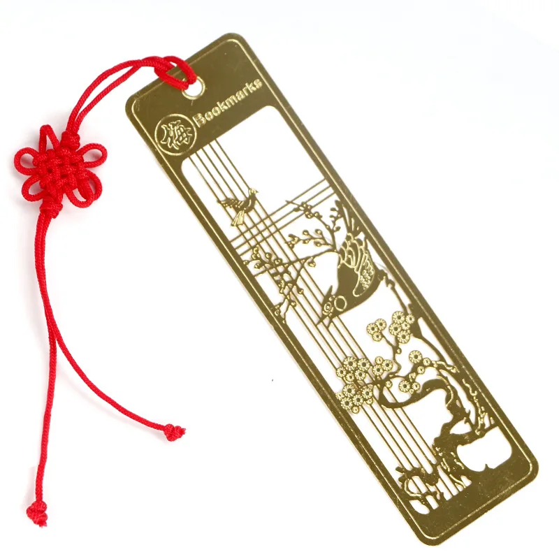 Творческие золотые Пустые Цветочные закладки винтажный китайский стиль слива