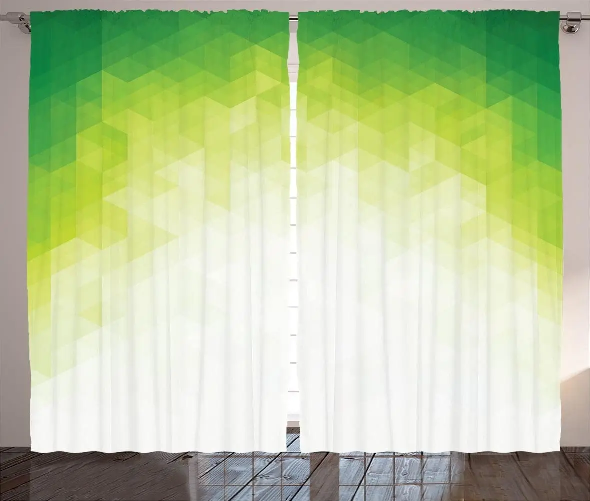 Абстрактные шторы Омбре геометрический графический дизайн с пикселем из белого