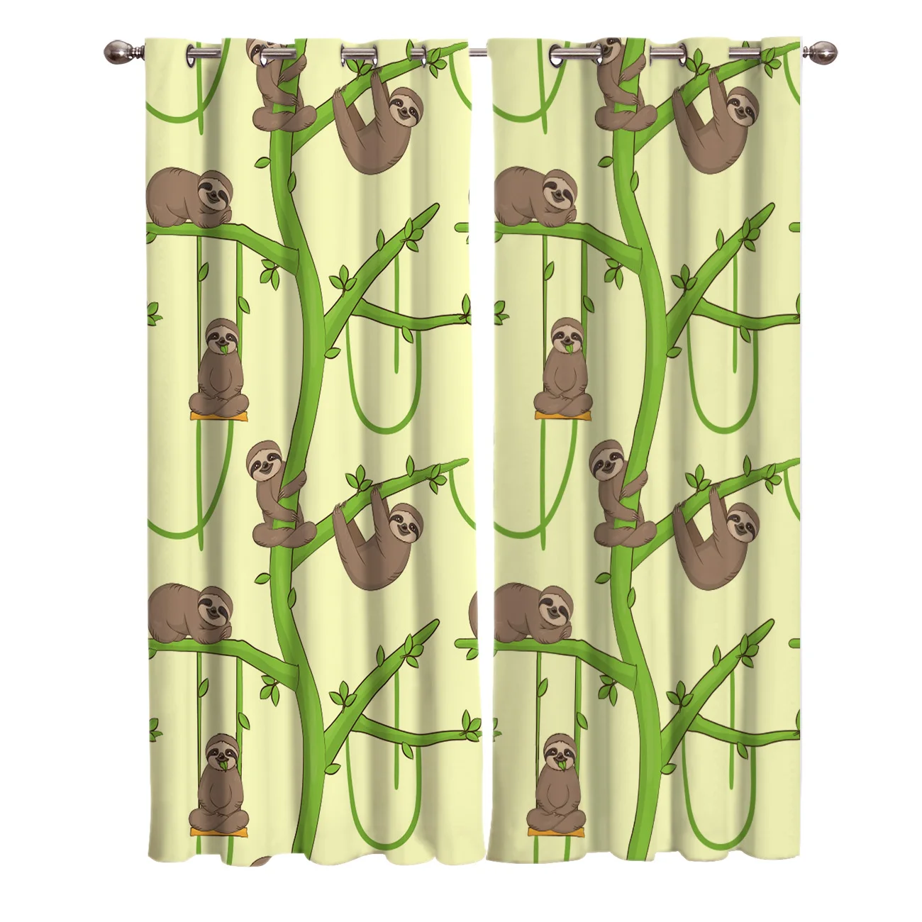 Тонкие Лорис ленивые животные занавески на окна для гостиной декоративные