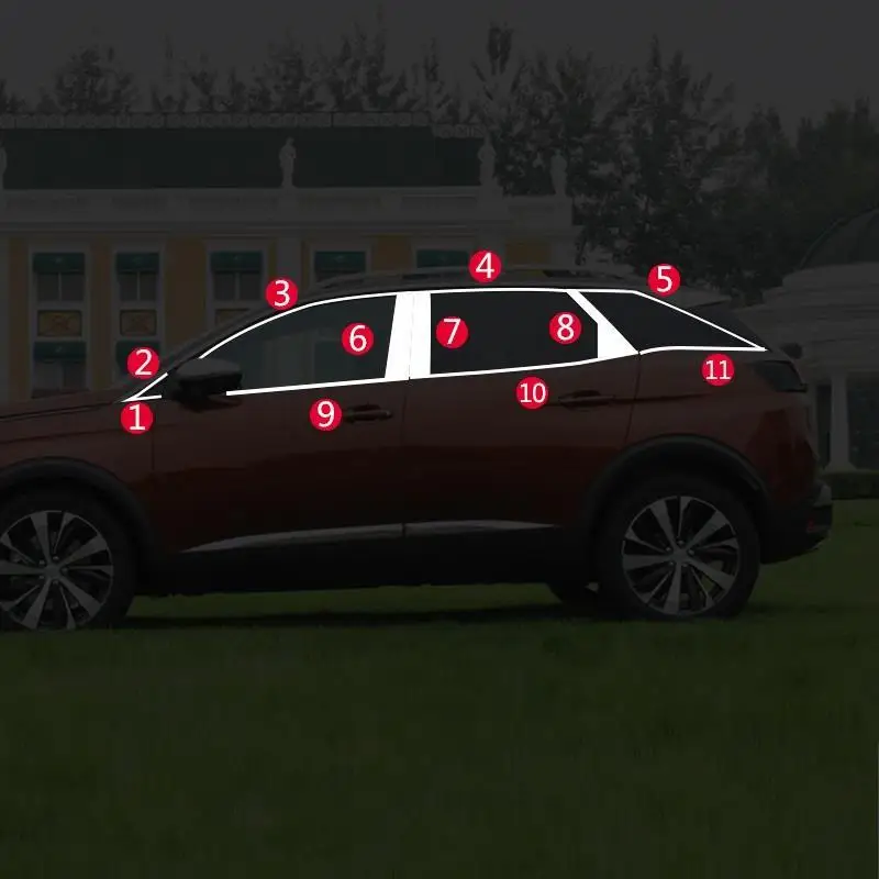 MODEL I Автомобильная дверная ручка на выходе кондиционера, автомобильные декоративные модифицированные аксессуары для стайлинга автомобилей, стикер полосы 19 для peugeot 4008 - Цвет: MODEL I