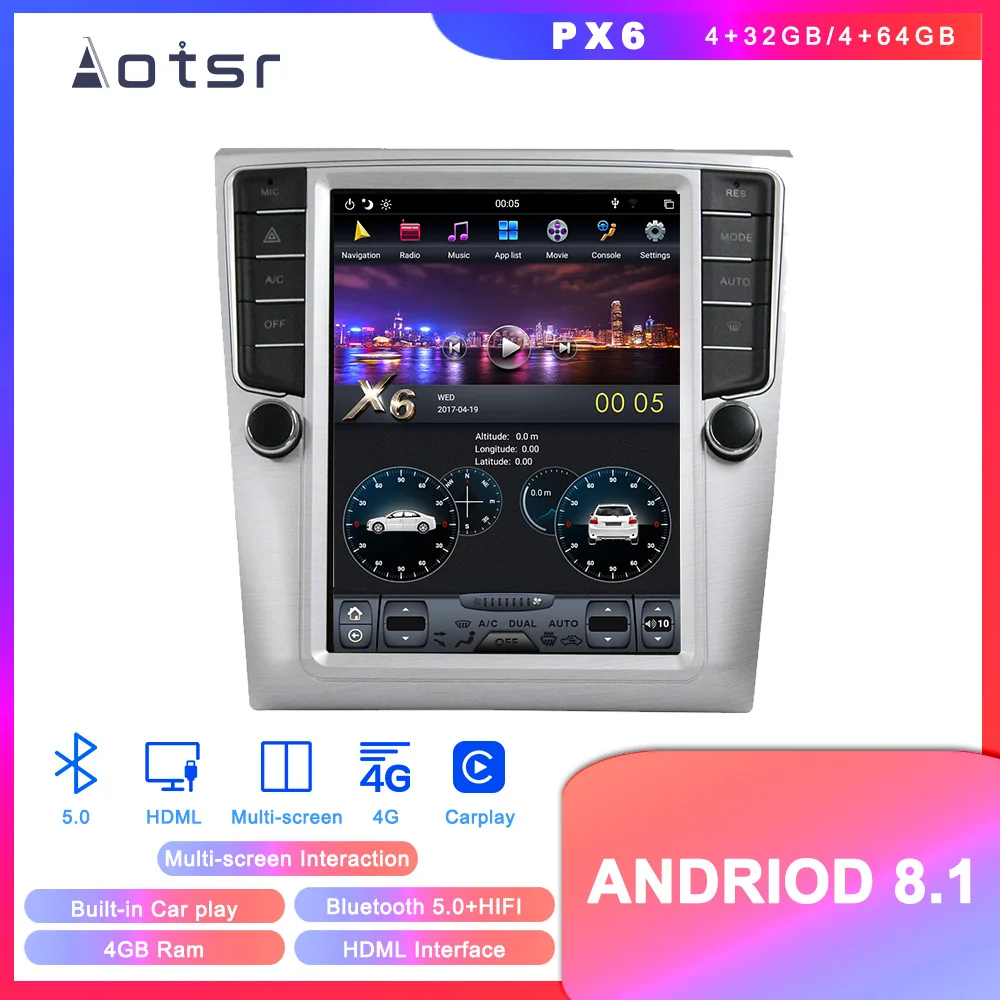 Tesla Android 8 1 автомобильный без DVD плеера GPS навигация для Volkswagen Magotan CC 2011 2014