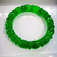 100 real natural jade emerald bracelet green jade bangles manual carved round jade bangle high ice bracelet jade jewelry