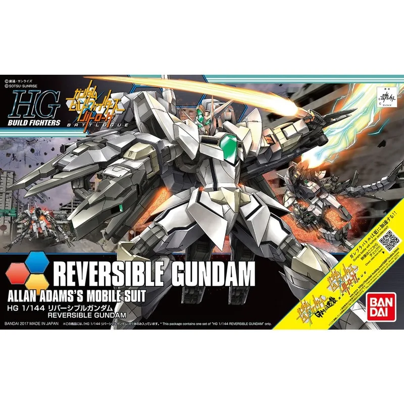 

Bandai Gundam Anime Figures HGBF 1/144 Reversible Gundam Build Fighters Assembled Action Figure Collection Model Christmas Gift