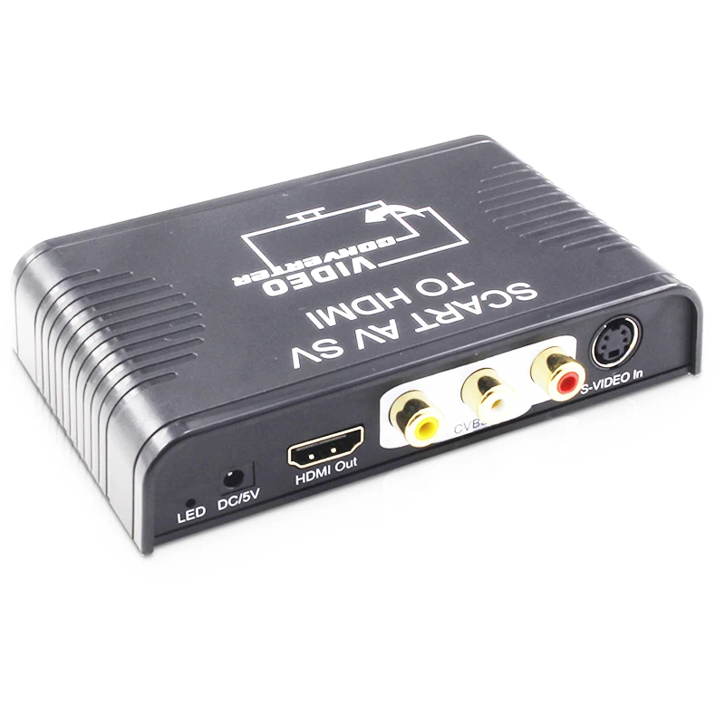 Композитный преобразователь AV Scart в HDMI 3 1 Переходник + S-video композитный RCA |