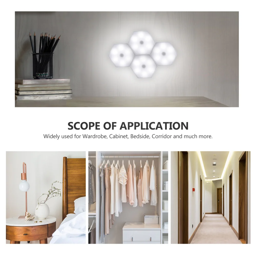 

1 Set Multifunction Led Night Light Cabinet Kitchen Bedroom Room Pat Light