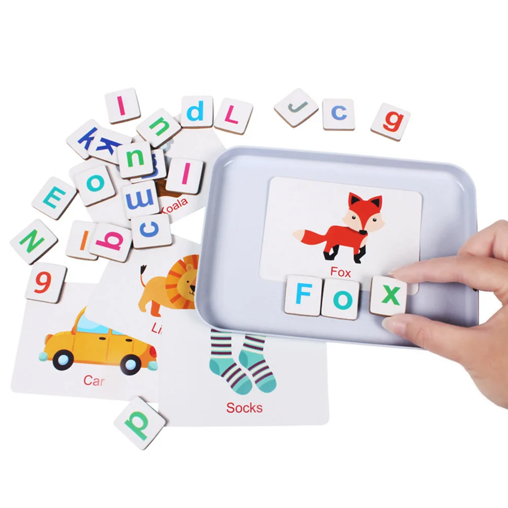 

Wooden Magnetic Letters and Numbers Toys for Kids Fridge Magnets ABC Alphabet Word Flash Cards Spelling Counting Learning Toy