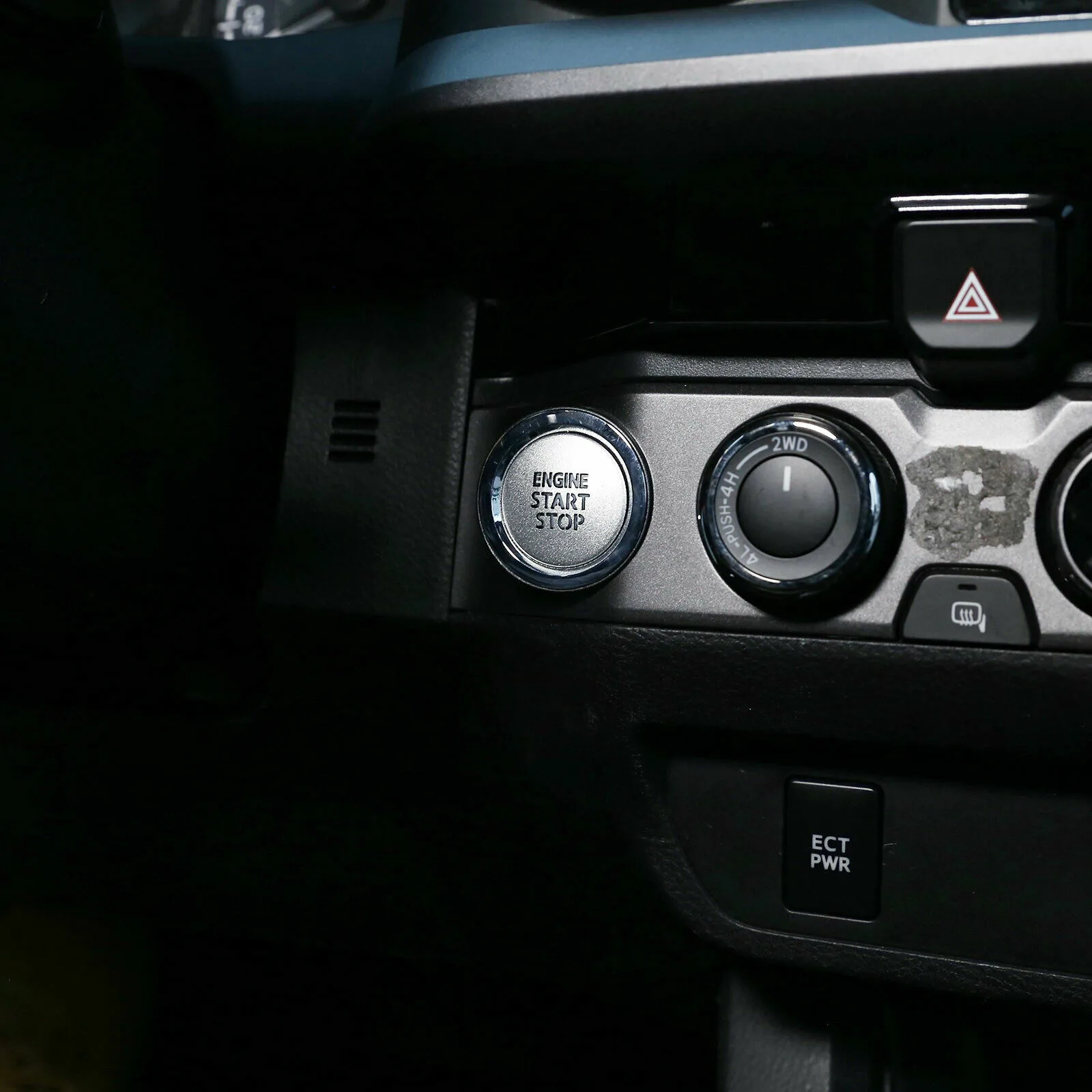 

Stop Switch Cover Aluminum Car For Toyota Tacoma 2016-2020 Push Button Silver
