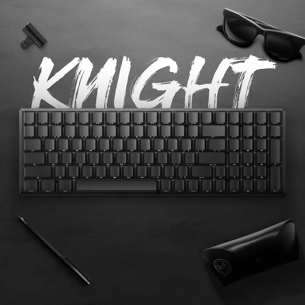 IQUNIX F96 Knight Беспроводной RGB Подсветка Алюминий механическая клавиатура 100 PBT CHERRY MX