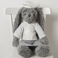 47cm plush toys stuffed animal chef bunny baby shower for boys gifts kawaii room decor appease dolls children birthday present