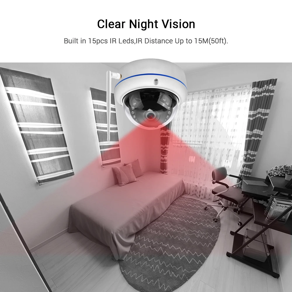 5-мегапиксельная Wi-Fi камера iCSee ONVIF проводная Беспроводная IP-камера