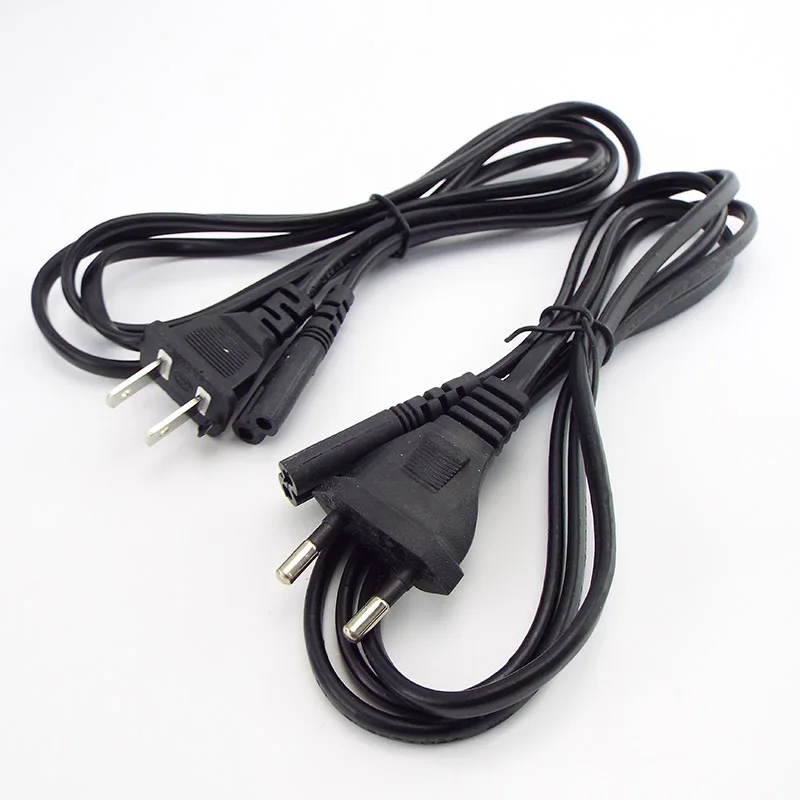 

150CM 2 Pin AC Power Supply Cable Cord Lead Wire Power Extension Cord For Desktop Laptop PC Notebook EU US Type U26