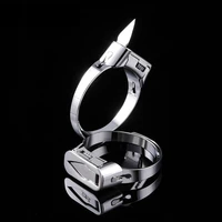 self defense survival supplies men and women stainless steel fashion jewelry anti wolf self defense ring