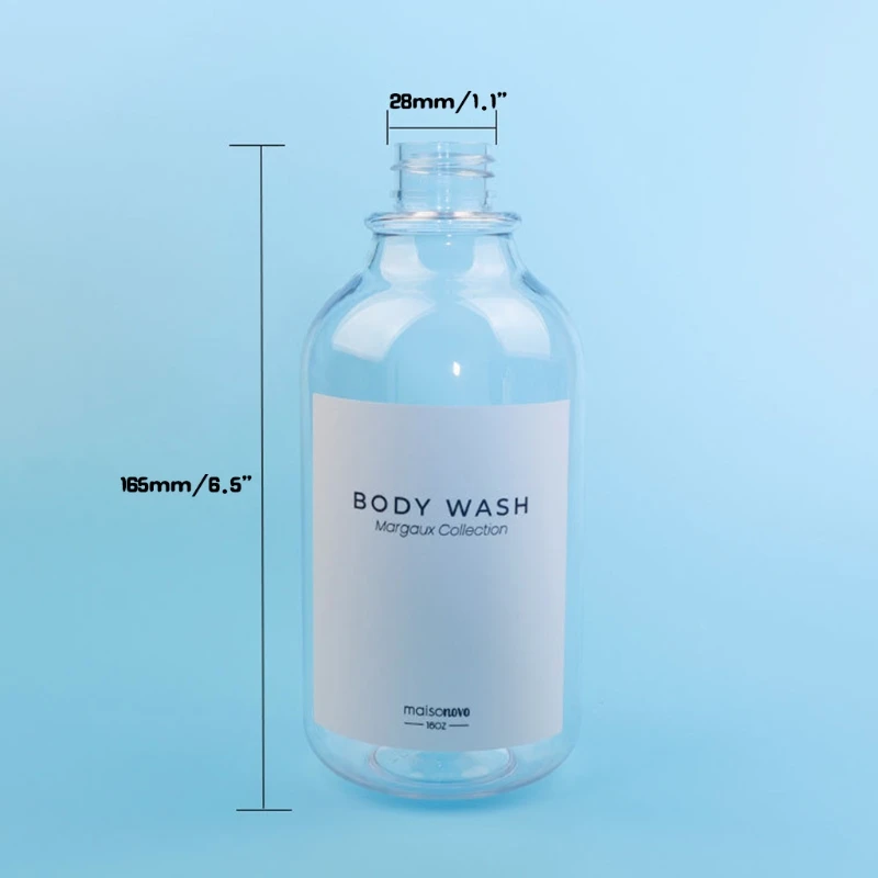 2 шт. шампунь бутылки насоса распределителя 500 мл прозрачные пустые многоразового